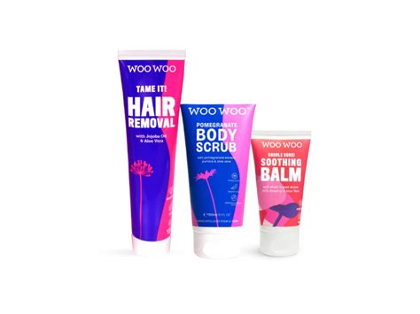 WooWoo The Bikini Babe Bundle Tame It Intimate Hair Removal Cream 100ml Pomegranate Body