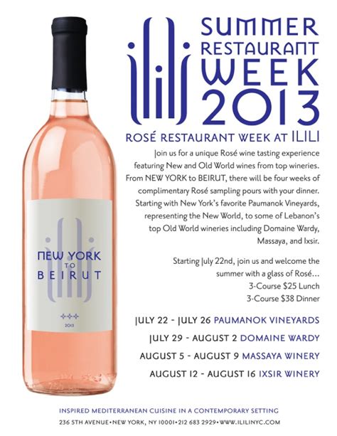 Rosé Restaurant Week at ilili - Experience NoMad