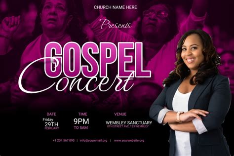 Gospel Concert Flyer Template Postermywall