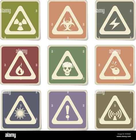 Hazard Sign Icons Stock Vector Image And Art Alamy