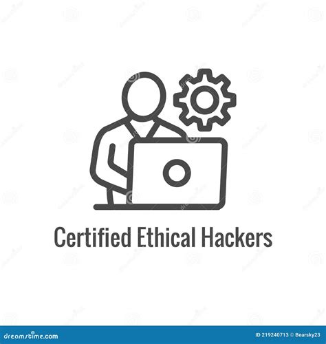 Certified Ethical Hacking Icon Showing Security And Hacking Idea Stock