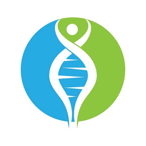 Vector Design De Cone De Logotipo De Dna Humano Vetor Premium