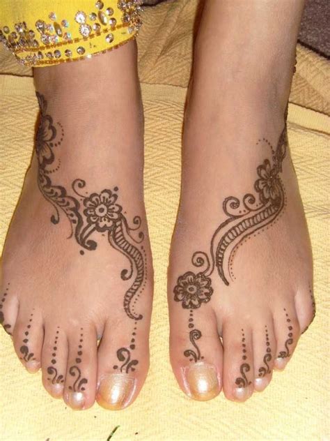 Arabic Mehndi Designs For Feet Bridal Dresses Tatouage Au Henné