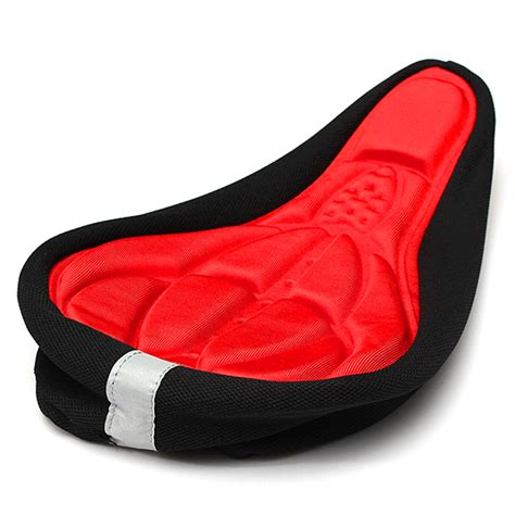 D Pad Gel Silicone Cycling Bicycle Bike Saddle Cushion Soft Pad Seat Cover