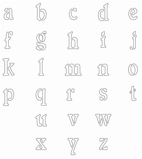 Free Alphabet Stencils Printable Lowercase