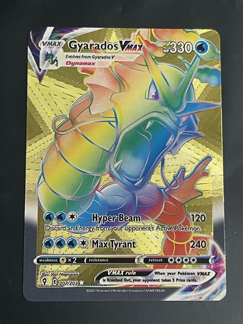 Rare Rainbow Gyarados Vmax Gold Foil Fan Art Card Values Mavin