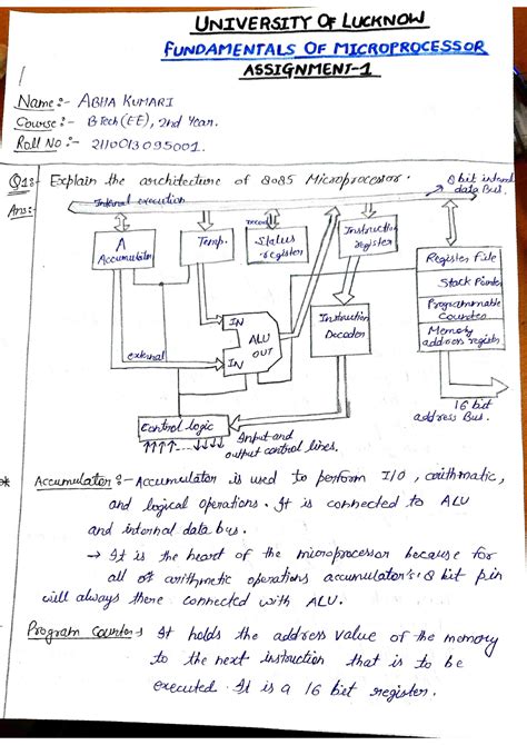 Microprocessor B Tech CSE 2nd Year Studocu