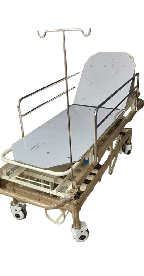 Silver Stainless Steel Patient Stretcher Trolley For Hospital Size