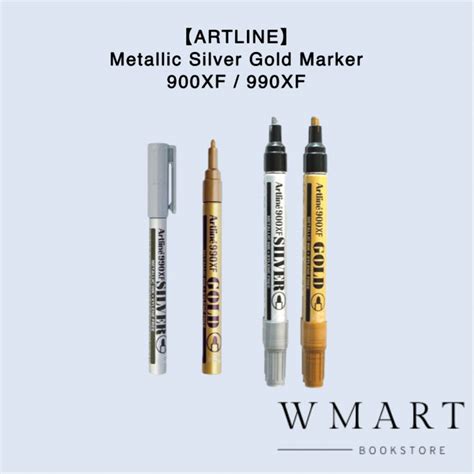 【artline】metallic Silver Gold Marker 900xf 990xf Lazada