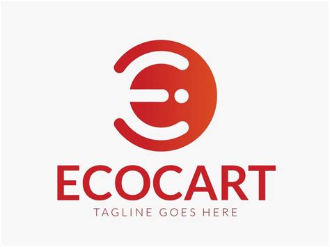 EcoCart E Letter Logo Design Letter Logo Design Graphic Design Logo