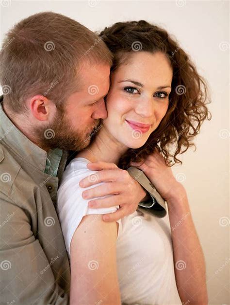 Beautiful Young Happy Couple Hugging And Flirting Stock Image Image