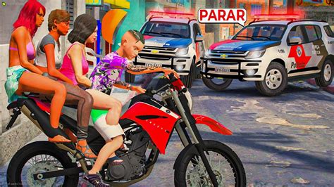 FUGA NA FAVELA TRES MINA NA GARUPA DE XT 660 GTA 5 MODS YouTube