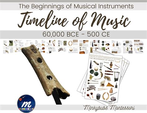 Timeline of Early Music Instruments Artifacts Culture History Print ...