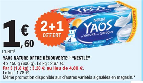 Promo Yaos Nature Offre D Couverte Chez E Leclerc