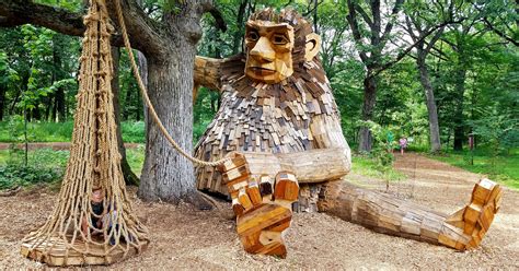 Wooden Troll Sculptures by Thomas Dambo Pop Up in the Morton Arboretum