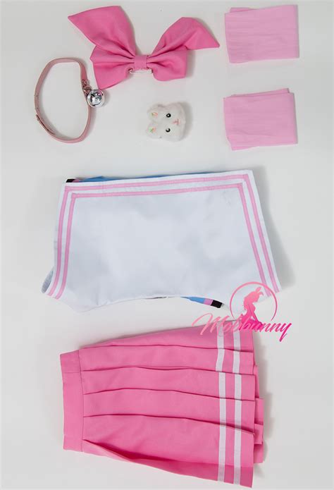 Bodysuit And Skirt With Choker And Socks Ow Dva Derivative Sexy Lingerie Top Quality