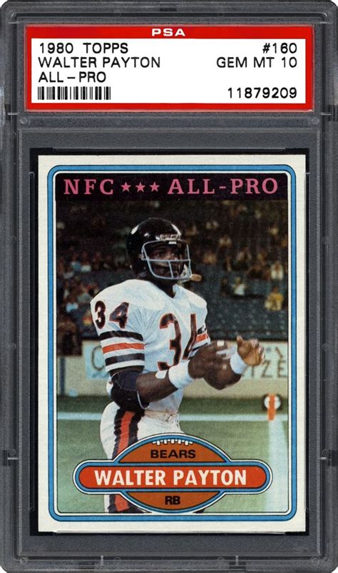 1980 Topps Walter Payton Psa Cardfacts®