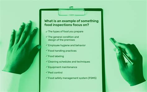 What Is An Example Of Something Food Inspections Focus On