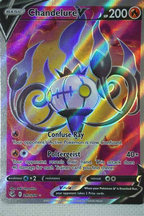 Chandelure V 247 264 Full Art Fusion Strike Enkeltkort