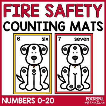 Fire Safety Counting Mats By Pocketful Of Centers Tpt