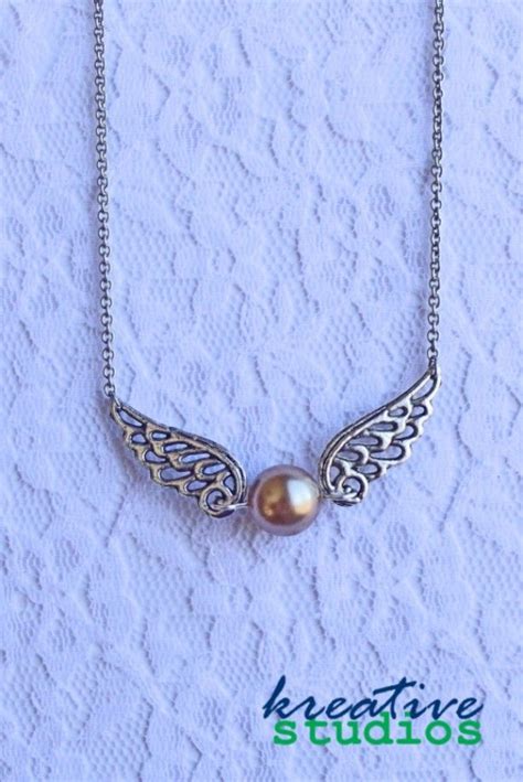 Golden Snitch Necklace - Harry Potter, Quidditch, magic, game, magical ...