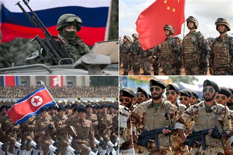 Así es el poderío militar de Rusia China Irán y Corea del Norte a la