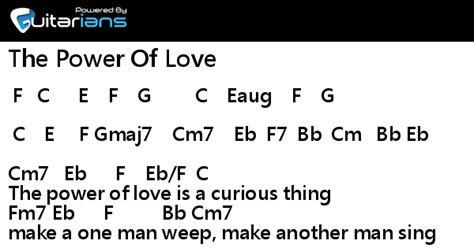 Huey Lewis The News The Power Of Love 結他譜 Chord譜 吉他譜 Guitarians