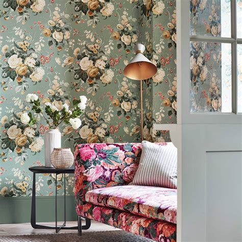 Very Rose And Peony Multi Fabric Sanderson By Sanderson Design