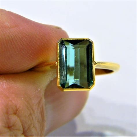 Green Tourmaline Single Stone Ring Db Gems