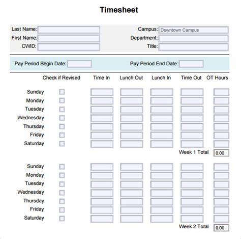 8 Time Tracking Samples Sample Templates