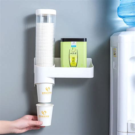 COSKIRA Disposable Paper Cups Dispenser Plastic Cup Holder Automatic