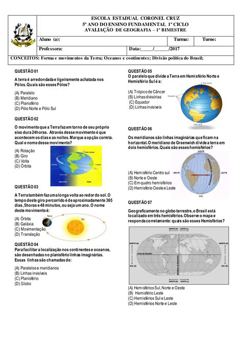 Atividades De Geografia O Ano Para Imprimir Image To U