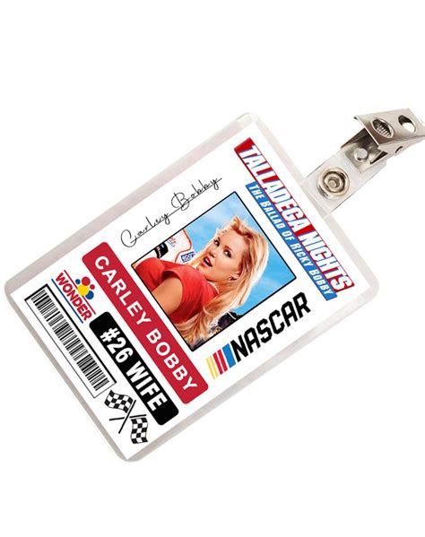 Talladega Nights Carley Bobby Race Car Driver Id Badge Etsy