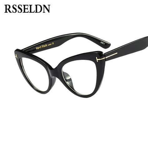 Rsseldn New 2019 Fashion Cat Eye Glasses Frames Brand Design Vintage