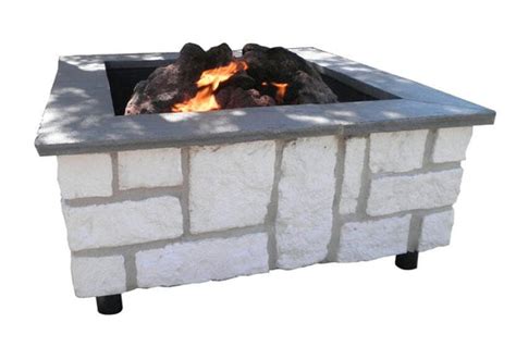 Firescapes Austin Lime Gas Fire Pit Square Or Octagon Fire Pits