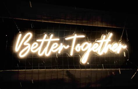 Neon LED Sign Better Together APM Weddings