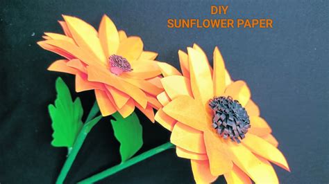 Diy Sunflower Paper Youtube