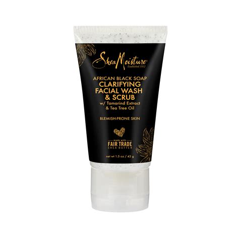 Sheamoisture African Black Soap Facial Wash And Scrub 1 5 Oz