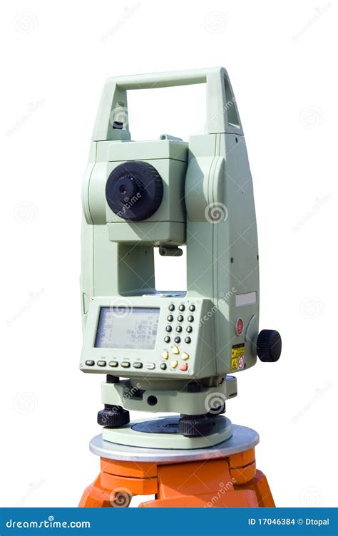 Theodolite Measurement Instrument Isolated Stock Photo Image Of