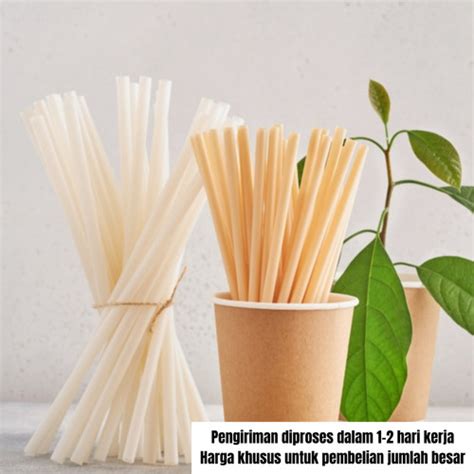 Jual 500 Pcs Cassava Straw 6mm 8mm Sedotan Singkong Pengganti