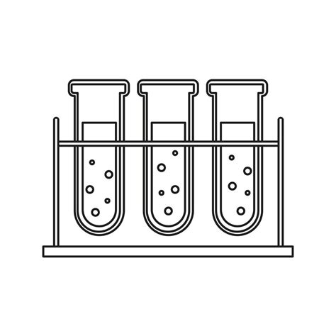 Black And White Test Tubes Vector Art At Vecteezy