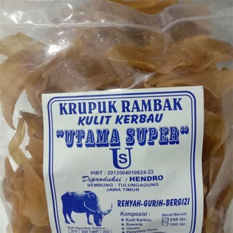 Jual Krupuk Kulit Rambak Kerbau Mentah Kota Surabaya Os Lia