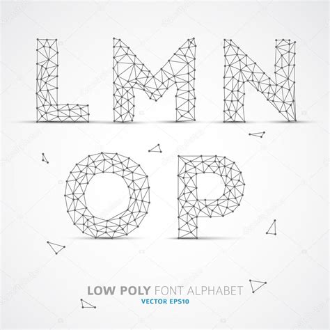 Vector Low Poly Alphabet Font Stock Vector By Orson