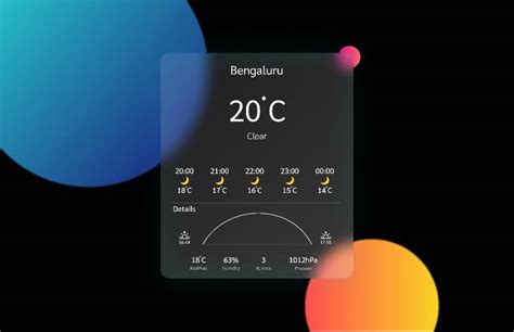 Weather App Widget Figma Design Ui Free