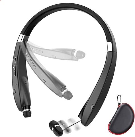 Amazon.com: Foldable Bluetooth Headset, Beartwo Lightweight Retractable Bluetooth Headphones for ...