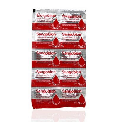 Jual SANGOBION 1 STRIP Isi 10 Kapsul ZAT BESI VITAMIN DAN MINERAL