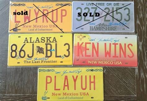 Breaking Bad License Plate Better Call Saul You Pick1 Steven Michael Quezada Ebay