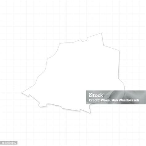 Vatican City State Map With Country Borders Thin Black Outline On White ...