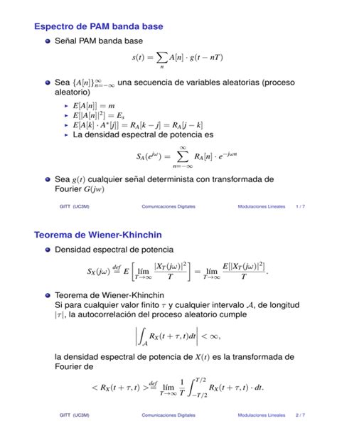 Densidad Espectral De Potencia