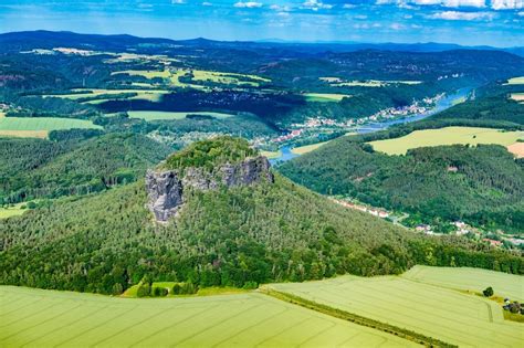 Sellnitz Aus Der Vogelperspektive Blick Auf Den Lilienstein Und Das